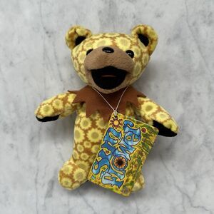 Grateful Dead Sunflower Bean Bear 7" Plush w/ Tag Dancing Bear Liquid Blue